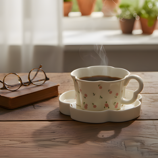 Porcelain Mug & Saucer